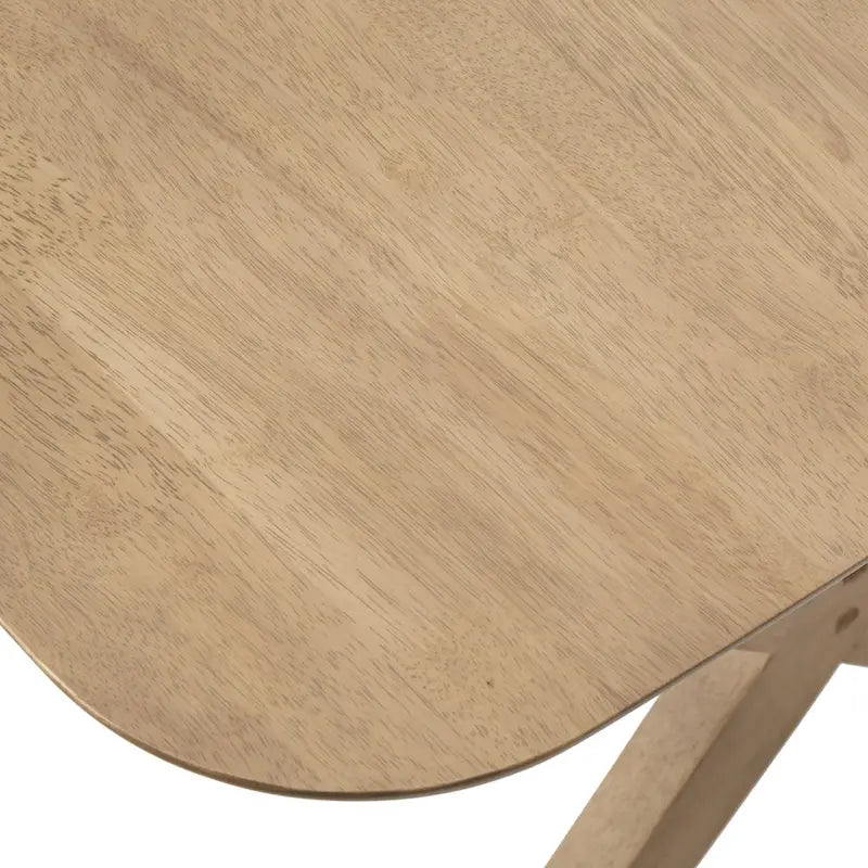 Mesa de comedor rectangular de roble claro de mediados de siglo, 6 plazas