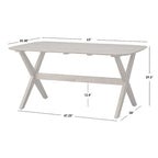 Mesa de comedor rectangular de roble claro de mediados de siglo, 6 plazas