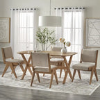 Mesa de comedor rectangular de roble claro de mediados de siglo, 6 plazas