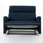 Sillón reclinable eléctrico individual azul marino