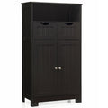 Armario de suelo con cajones y puertas – Espresso / Negro / Gris, Uso individual
