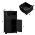 Armario de suelo con cajones y puertas – Espresso / Negro / Gris, Uso individual