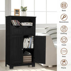 Armario de suelo con cajones y puertas – Espresso / Negro / Gris, Uso individual