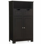 Armario de suelo con cajones y puertas – Espresso / Negro / Gris, Uso individual