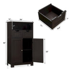 Armario de suelo con cajones y puertas – Espresso / Negro / Gris, Uso individual