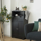 Armario de suelo con cajones y puertas – Espresso / Negro / Gris, Uso individual