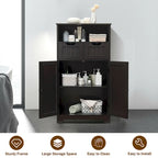 Armario de suelo con cajones y puertas – Espresso / Negro / Gris, Uso individual