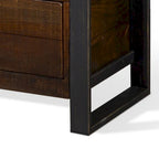 Mueble para TV Flint, 3 cajones, 2 estantes, madera marrón oscuro, 78 pulgadas