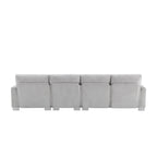 Sofá seccional espacioso en L para 5 personas con chaise longue y 2 cojines decorativos para sala de estar