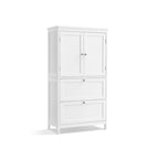 Mueble de almacenamiento alto moderno para baño con 2 cajones y estante ajustable - 11.8D x 23.6W x 43.3H