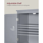 Mueble de almacenamiento alto moderno para baño con 2 cajones y estante ajustable - 11.8D x 23.6W x 43.3H