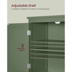 Mueble de almacenamiento alto moderno para baño con 2 cajones y estante ajustable - 11.8D x 23.6W x 43.3H