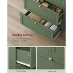 Mueble de almacenamiento alto moderno para baño con 2 cajones y estante ajustable - 11.8D x 23.6W x 43.3H