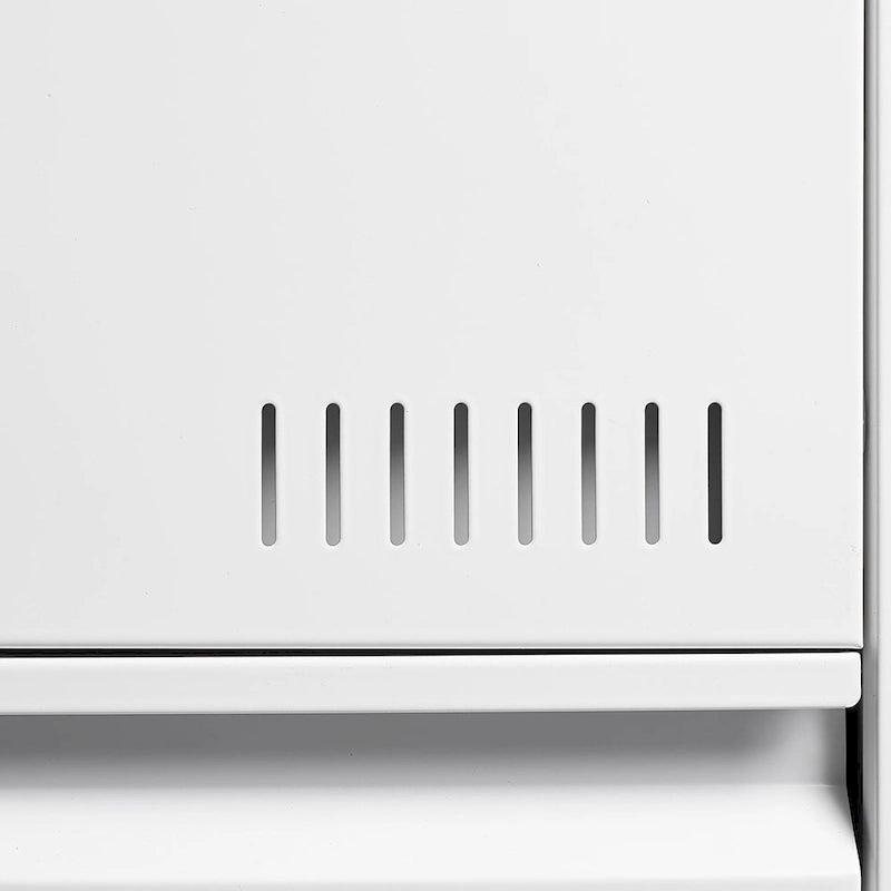 Archivador metálico con cerradura de 3 cajones, blanco/negro, para un solo usuario