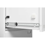 Archivador metálico con cerradura de 3 cajones, blanco/negro, para un solo usuario