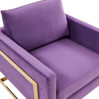 Sillón Acento Aterciopelado Beige de Mediados de Siglo - Asiento Individual