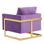 Sillón Acento Aterciopelado Beige de Mediados de Siglo - Asiento Individual