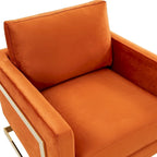Sillón Acento Aterciopelado Beige de Mediados de Siglo - Asiento Individual