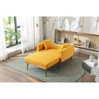 Sillón tapizado Teddy con patas de oro rosa, asiento individual — Gris / Rosa / Amarillo / Blanco / Camel