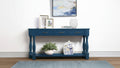 Mesa de Consola con 3 Cajones Azul Marino / Espresso Claro / Blanco Antiguo / Azul Retro / Marrón de Mediados de Siglo, Individual