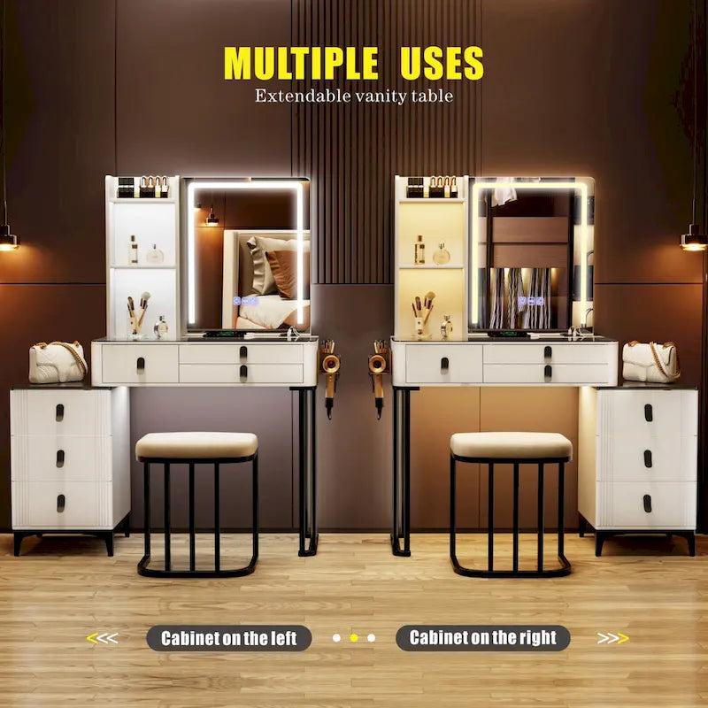 Tocador de Maquillaje con Luz LED