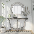 Mesa consola de entrada DH BASIC de 48 pulgadas de roble gris vintage estilo granja de Denhour