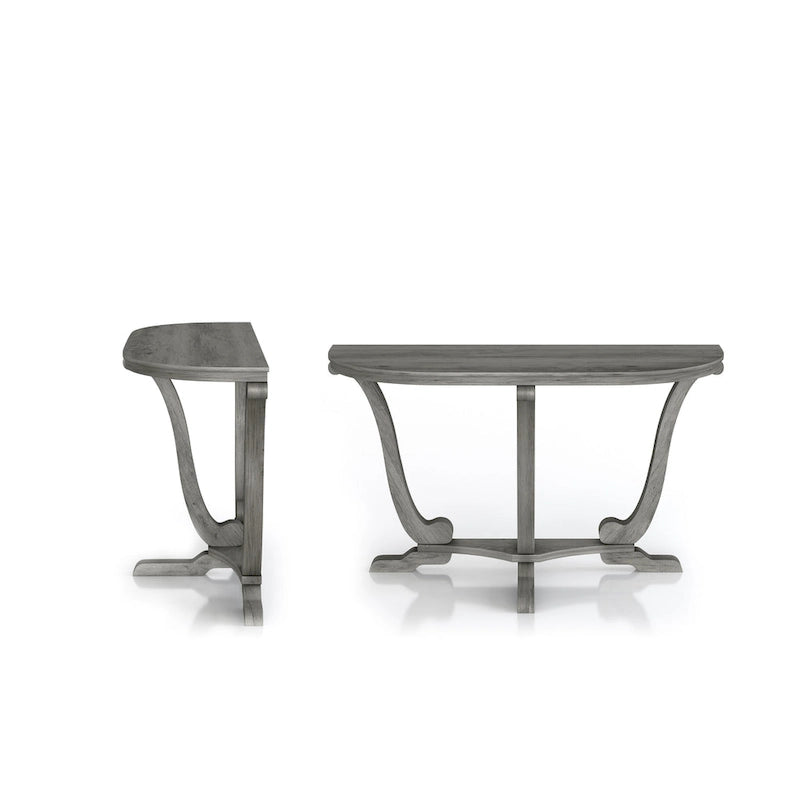 Mesa consola de entrada DH BASIC de 48 pulgadas de roble gris vintage estilo granja de Denhour