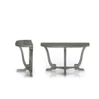 Mesa consola de entrada DH BASIC de 48 pulgadas de roble gris vintage estilo granja de Denhour