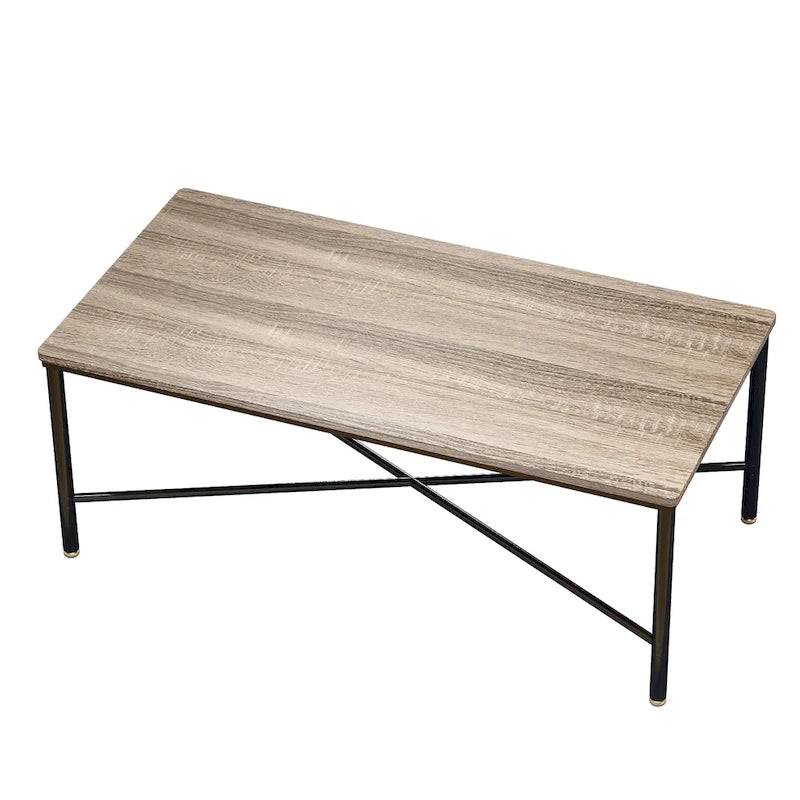 Corvus Belmont Mesa de centro rectangular moderna de madera de 46 x 24