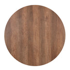 Mesa de centro redonda marrón/natural, metal y madera, 1 persona