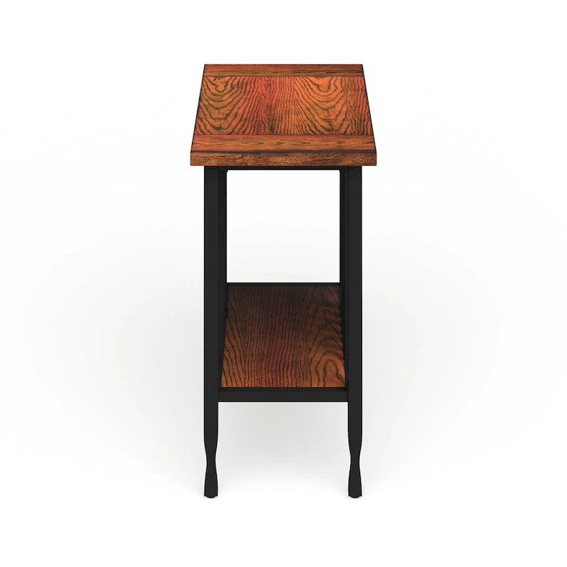 Mesa Auxiliar Estrecha Marrón/Negro y Negro Lavado, Mesa Auxiliar Individual