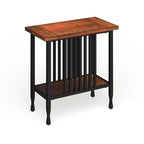 Mesa Auxiliar Estrecha Marrón/Negro y Negro Lavado, Mesa Auxiliar Individual