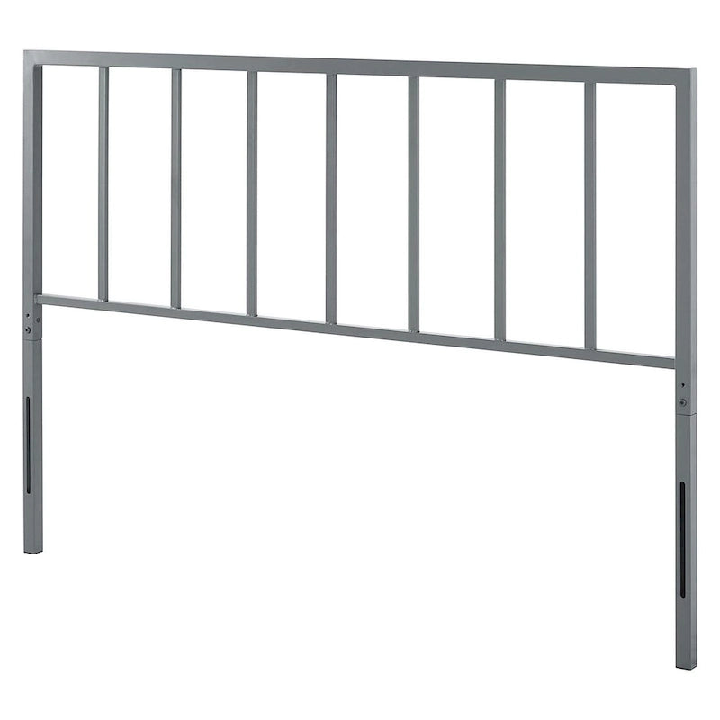 Cabecero de metal gris King Size – Individual, gris