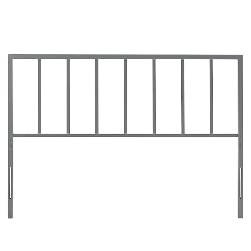 Cabecero de metal gris King Size – Individual, gris