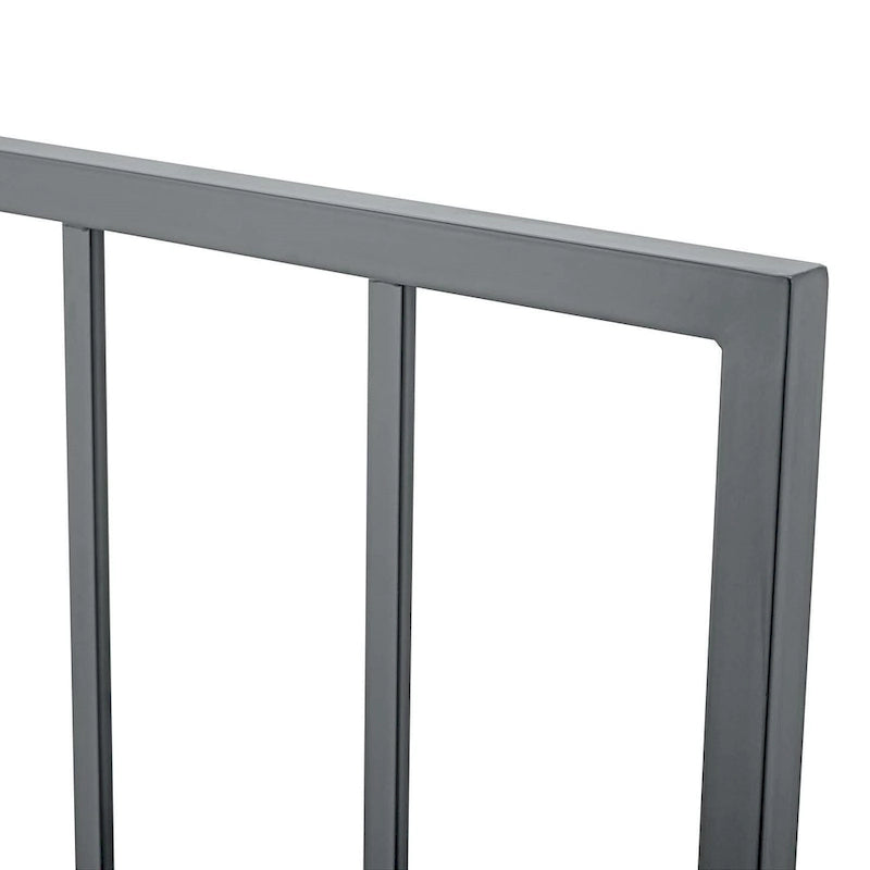 Cabecero de metal gris King Size – Individual, gris
