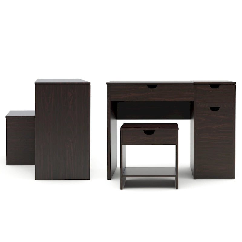 Mueble de baño con lavabo y taburete DH BASIC Modern Walnut 36 de Denhour