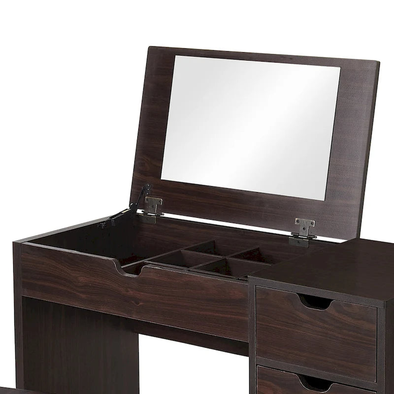 Mueble de baño con lavabo y taburete DH BASIC Modern Walnut 36 de Denhour