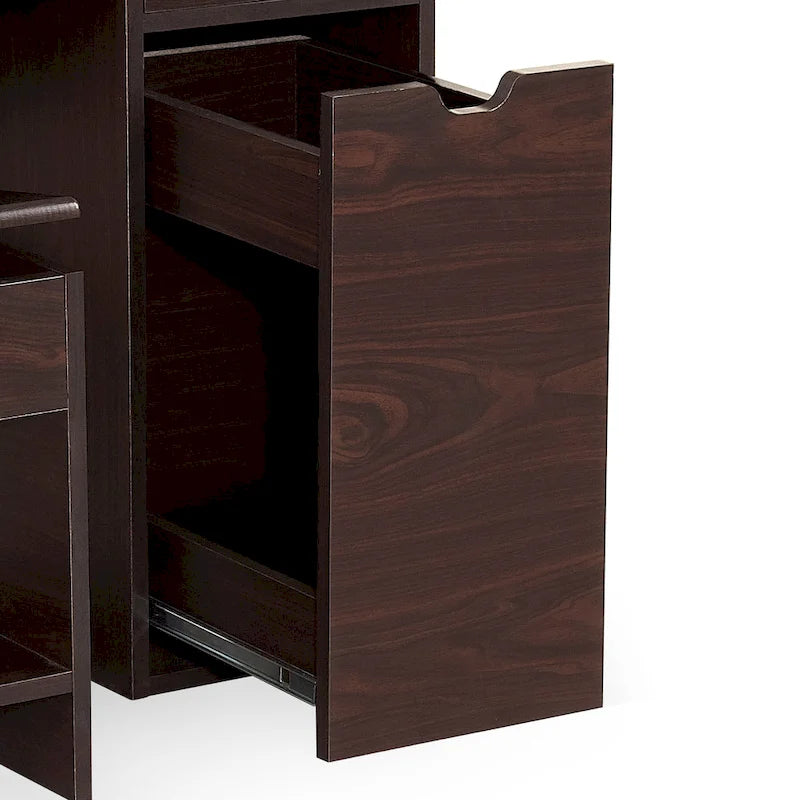 Mueble de baño con lavabo y taburete DH BASIC Modern Walnut 36 de Denhour