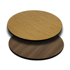 Tablero de mesa redondo de 36 pulgadas con cubierta laminada reversible
