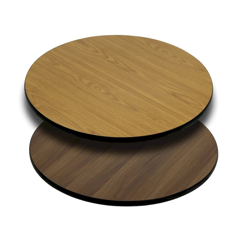 Tablero de mesa redondo de 36 pulgadas con cubierta laminada reversible