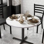 Tablero de mesa redondo de 36 pulgadas con cubierta laminada reversible