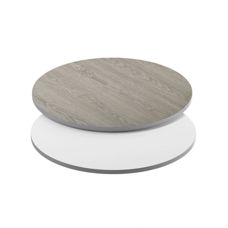Tablero de mesa redondo de 36 pulgadas con cubierta laminada reversible