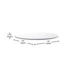 Tablero de mesa redondo de 36 pulgadas con cubierta laminada reversible
