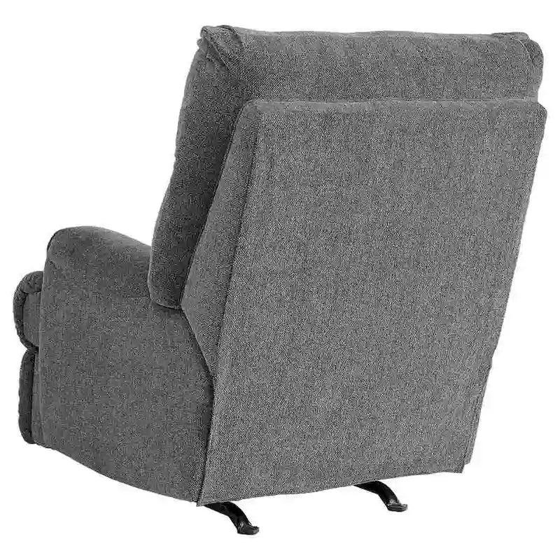 Mecedora reclinable manual con tela y palanca, gris
