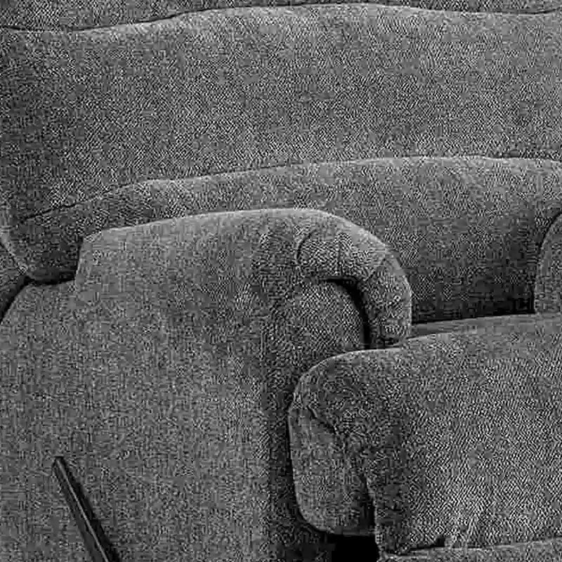 Mecedora reclinable manual con tela y palanca, gris