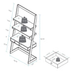 Escritorio tipo escalera bicolor blanco natural con cajón, para 1 persona