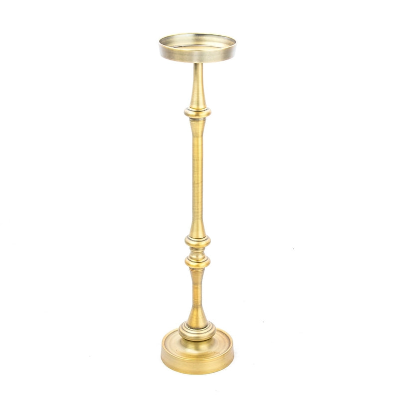 Mesa Auxiliar Glam Redonda de 6 pulgadas tipo Pedestal, Latón