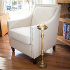 Mesa Auxiliar Glam Redonda de 6 pulgadas tipo Pedestal, Latón