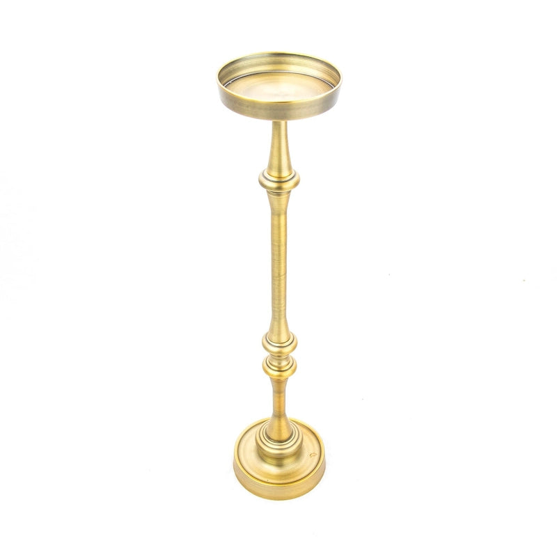 Mesa Auxiliar Glam Redonda de 6 pulgadas tipo Pedestal, Latón