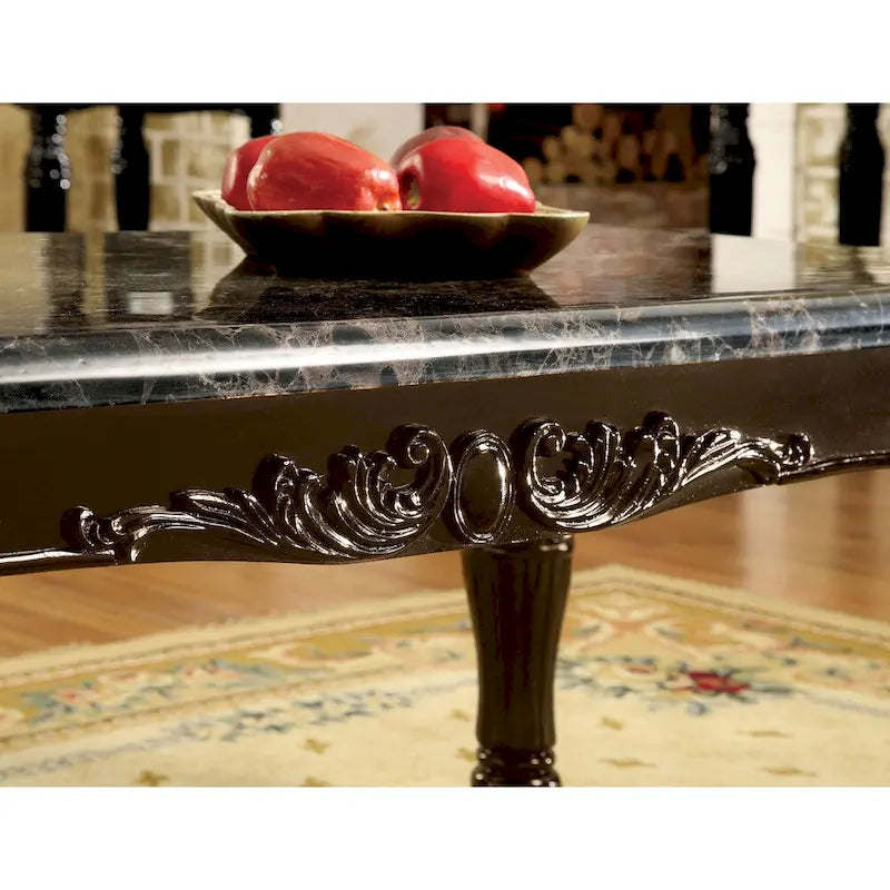 Juego de mesa de centro y mesas auxiliares Haia tradicionales de madera de espresso de 3 piezas de Furniture of America